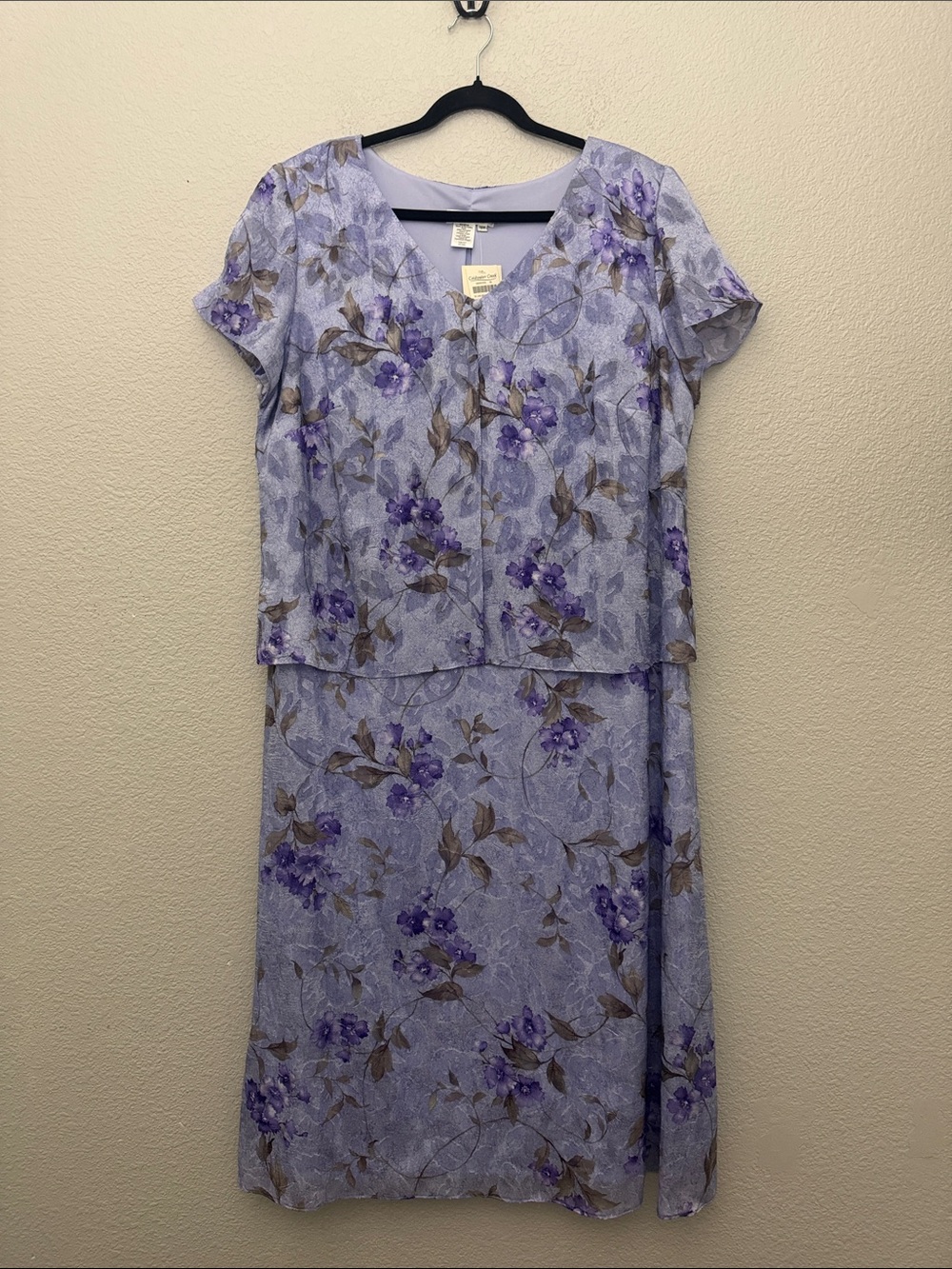 NWT Coldwater Creek Purple Floral Flyaway Midi Maxi Dress Size 18W